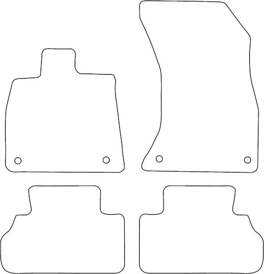 Set Covorașe Velur Potrivite Audi Q5 Sportback Hybrid 2021 Margine Roșie