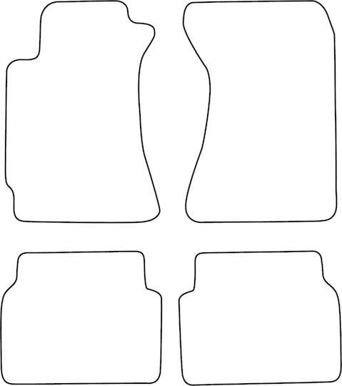 Set Covor Velur Potrivit Subaru Forester Ii 2002-2007 Margine Roșie