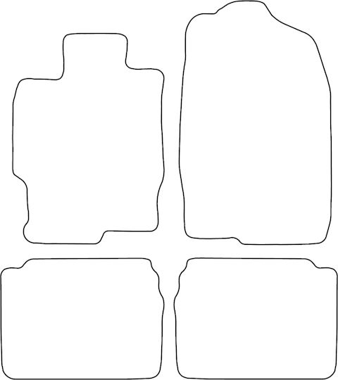 Set Velour Mats Fitting Mazda 6 Ii 2008-2012 Red Edging