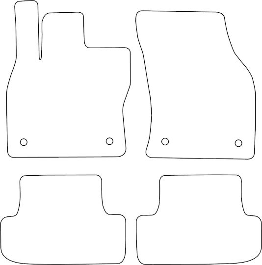 Set Velour Mats Fitting Audi Q2 2016 Red Edging