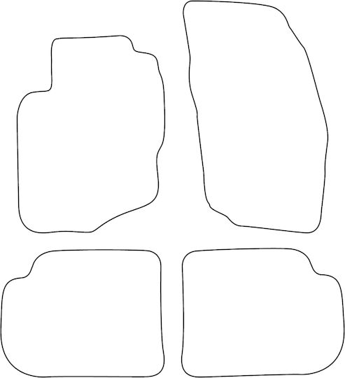 Set Velour Mats Matching Mitsubishi Colt V 1996-2003 Blue Edging