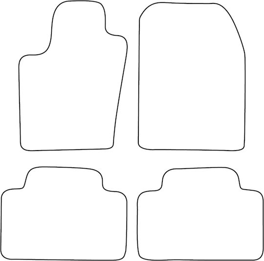 Set Velours Auto Fußmatten Für Jeep Grand Cherokee IV 2011-2021 Schwarz Kante