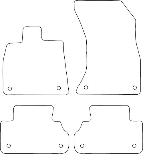Set Velour Mats Matching Audi Q5 Ii Fy Hybrid 2019 Black Edging