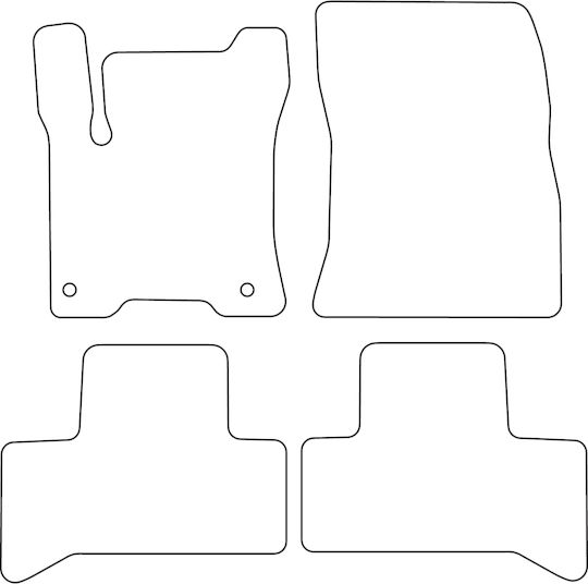 Set Velour Mats Matching Mercedes Eqa H243 2021 Blue Edging
