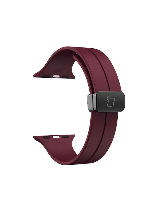 Curea Bizon pentru Ceas Silicon L Apple Watch 44 45 46 49mm Burgundy