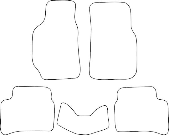 Set Covorașe Velur Potrivite Toyota Celica 1989-1993 Margine Neagră