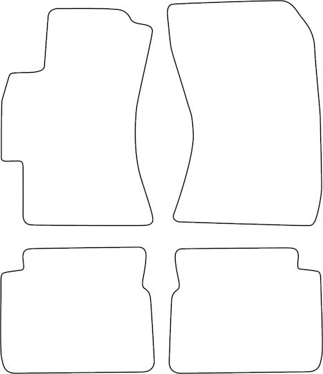 Set Velour Floor Mats Matching Subaru Legacy Iv 2003-2009 Blue Edging