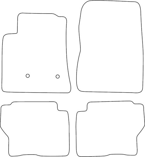 Set Velour Mats Mitsubishi Pajero Iv 2007-2021 3-door Black Edging
