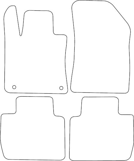 Velour Carpet Set Compatible Peugeot 508 Ii 2018 Red Stitching