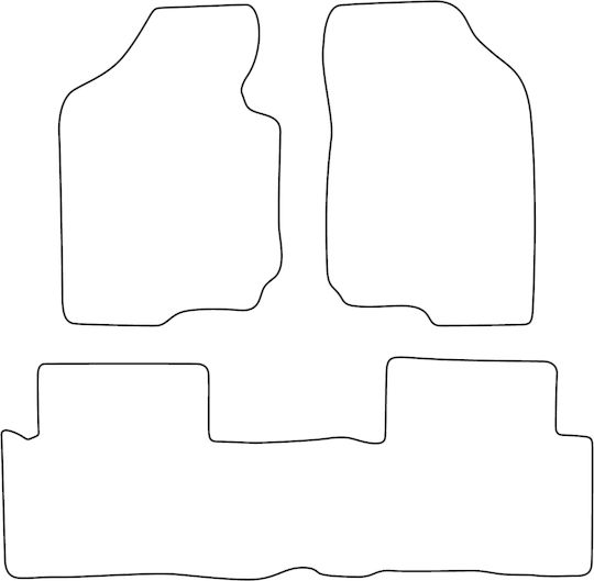Velour Carpet Set Fitting Kia Carens Iii 5-seat 2006-2012 Black Edging