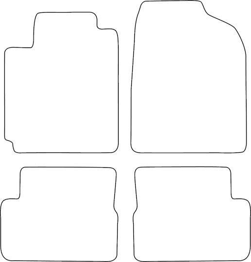 Set Velour Mats Matching Toyota Celica 1999-2006 Blue Edging