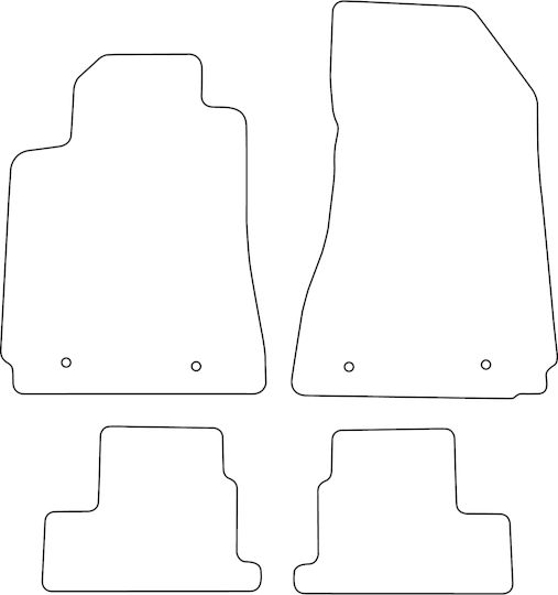 Set Covorașe Auto Din Velur Pentru Alfa Romeo Brera 2005-2010 Cu Margine Roșie