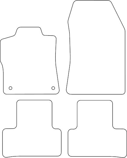 Set Velour Mats Fitting Citroen Ds 4 Ii 2021 Black Edging