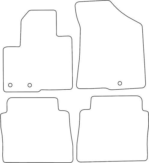 Set Covor Velur Potrivit Hyundai Santa Fe Iii 2012-2018 Margine Roșie