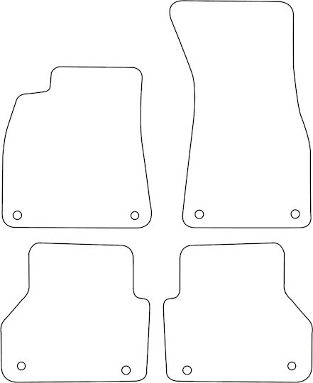 Velour Carpet Set Fitting Audi A7 Ii 2018 Red Edging
