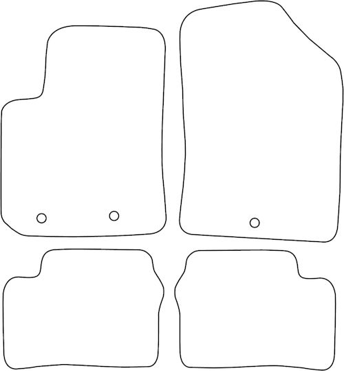 Velours Fußmatten Passend Für Kia Picanto II 2011-2017 Blaue Kante