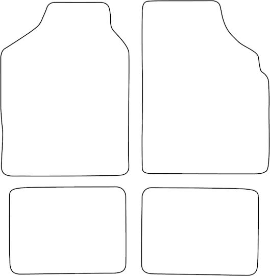 Set Velours Fußmatten Passend Für Nissan Micra Ii K11 1992-2002 Blaue Kante