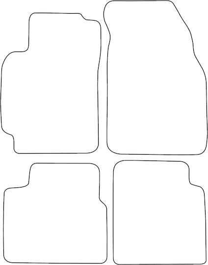 Complete Set Velour Car Mats Fitting Honda HR-V I 3-Door 1998-2005 Red Edging