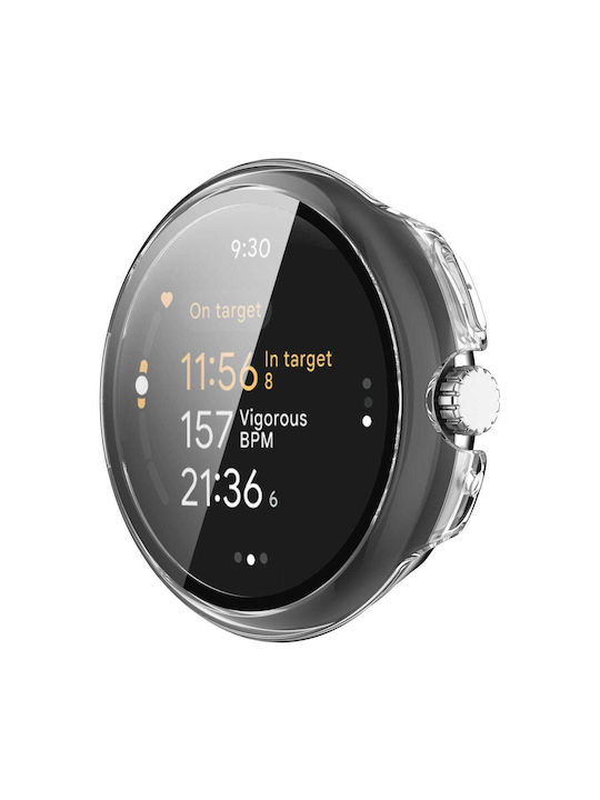 Bizon Husă+Sticlă Husă Ceas Sticlă Google Pixel Watch 3 45mm Transparentă