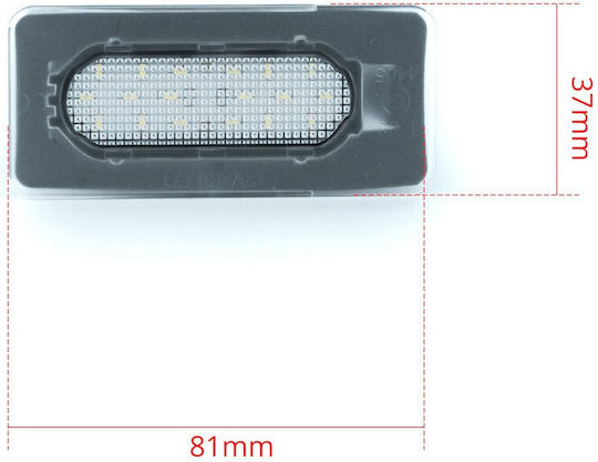 Lumini pentru plăcuțele de înmatriculare LED 6000k Alb Rece 12v Canbus Toyota Corolla 2014-2017