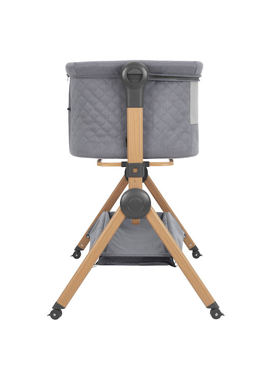 Kikka Boo 2in1 Bedside Crib + Highchair Sleat Me Grey 31003020109 Kikka Boo 2in1 Bedside Crib + Highchair Sleat Me Grey 31003020109