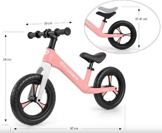 Milly Mally Bicicletă de Echilibru pentru Copii Roz