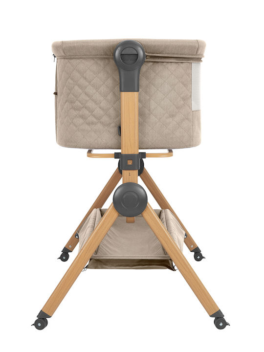 Kikka Boo 2in1 Bedside Baby Cradle + Highchair Sleat Me Beige 31003020110