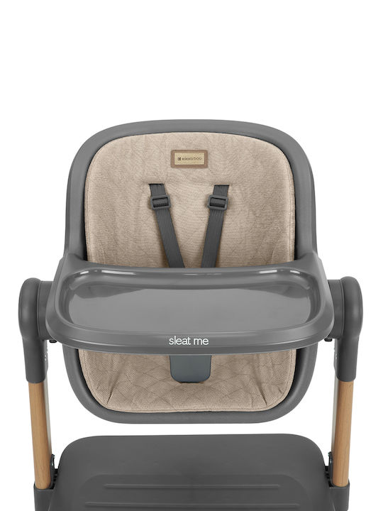Kikka Boo 2in1 Bedside Baby Cradle + Highchair Sleat Me Beige 31003020110