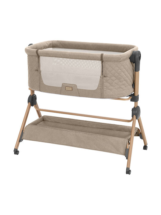 Kikka Boo 2in1 Bedside Baby Cradle + Highchair Sleat Me Beige 31003020110