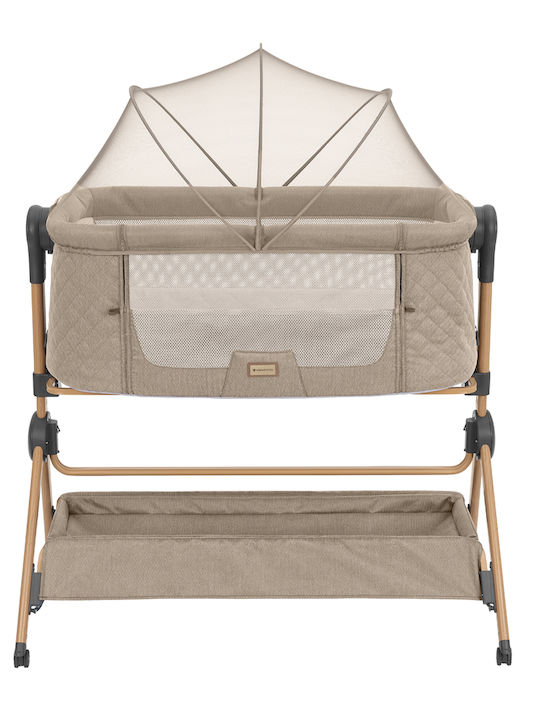 Kikka Boo 2in1 Bedside Baby Cradle + Highchair Sleat Me Beige 31003020110