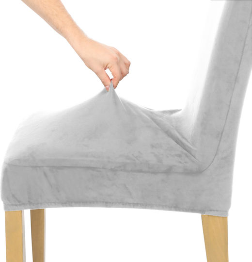 Ubieramy Meble Elastische Abdeckung für Stuhl Light Gray 1Stück