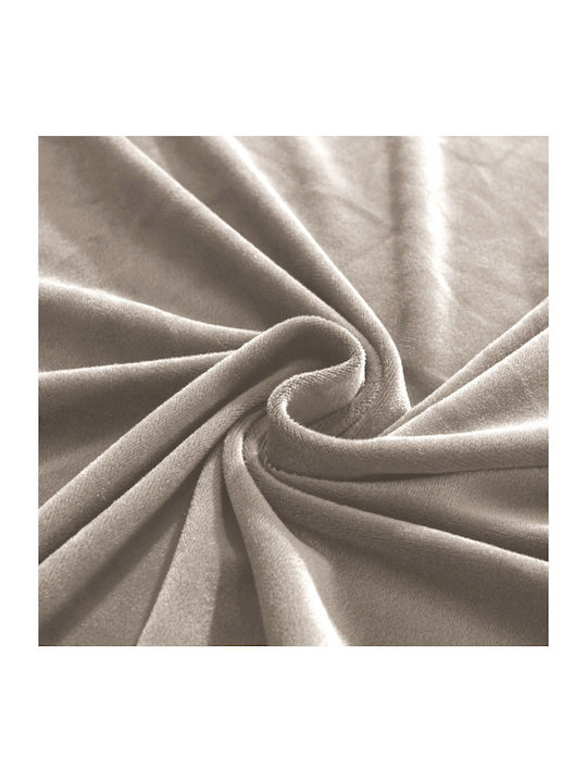 Ubieramy Meble Elastische Abdeckung für Vier-Sitzer-Sofa Beige Cappuccino 1Stück