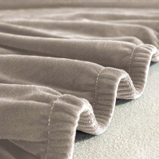 Ubieramy Meble Elastische Abdeckung Dreisitziges Sofa Beige Cappuccino