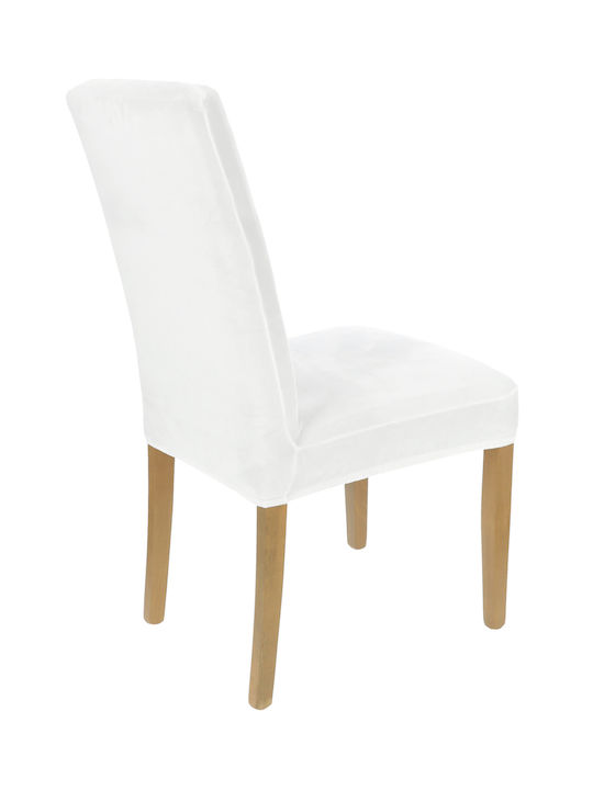 Ubieramy Meble Husă Elastică Scaun White Velvet 1buc