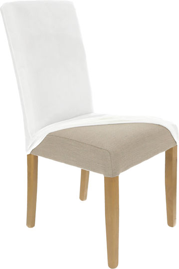 Ubieramy Meble Еластичен Калъф За стол White Velvet 1бр