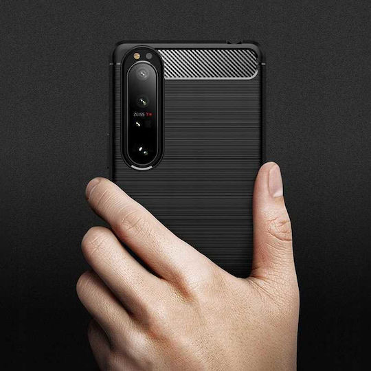 Spacecase Carbon Back Cover Μαύρο (Xperia 1 IV)