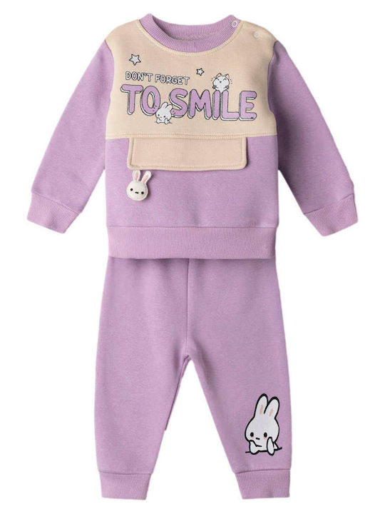 Kinder Sweatpants Set - Jogginganzug Lilac 2Stück