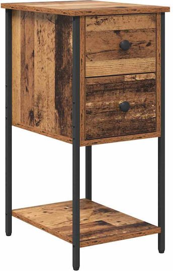 Κομοδίνο Ξύλινο Παλιό ξύλο 32x42x70cm