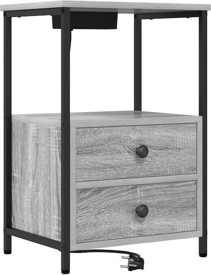 Комоди Дървени Grey Sonoma 2бр 40x31x60см