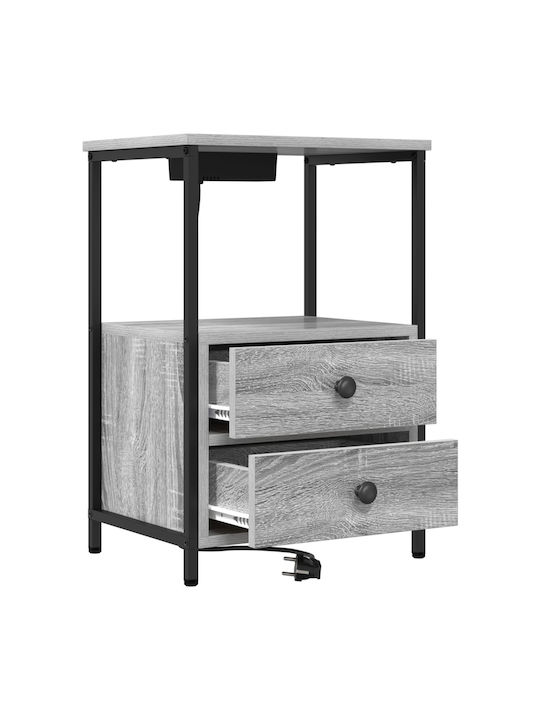 Noptiere Grey Sonoma 2buc 40x31x60cm