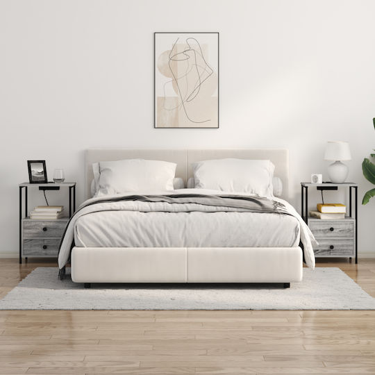 Комоди Дървени Grey Sonoma 2бр 40x31x60см