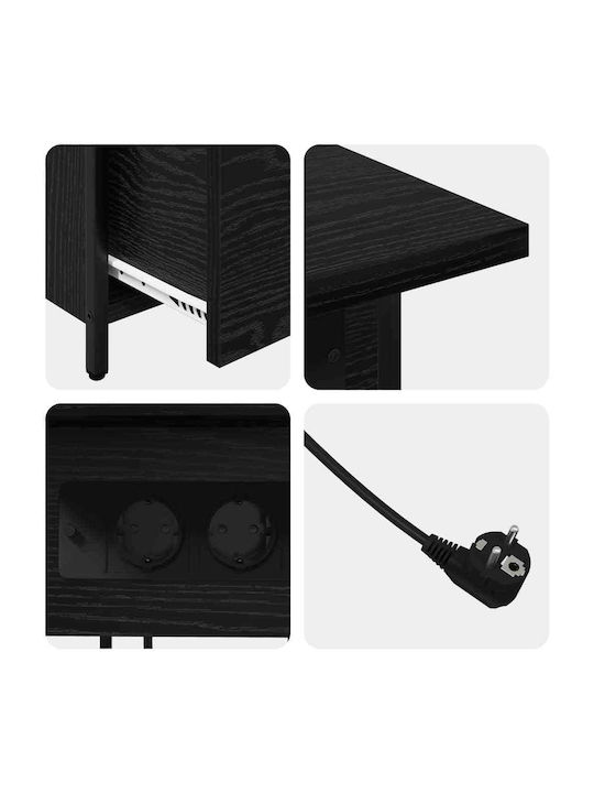 Nachttisch Black oak 60x30x61cm