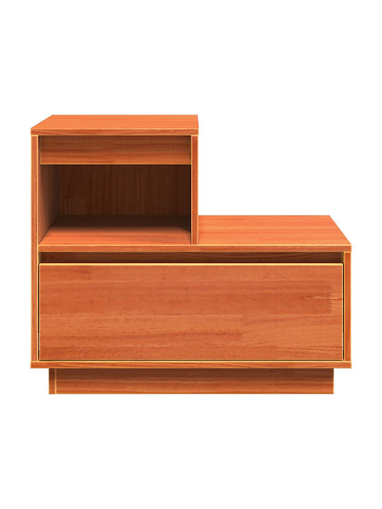 Bedside Table Made of Solid Wood Solid Pine Wood 60x34x51cm