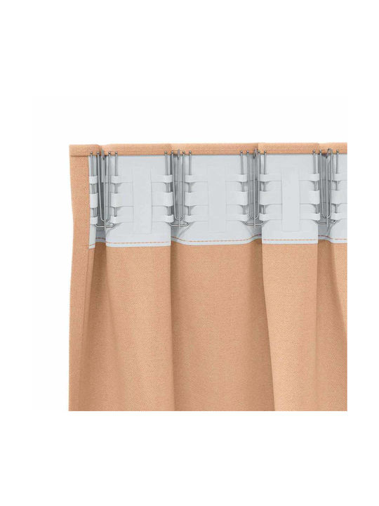 vidaXL Set Perdele Cu Coafură Maro 140x260 cm
