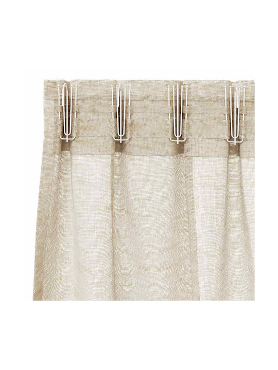 vidaXL Set Curtains With Pencil Pleat Beige 140x225cm