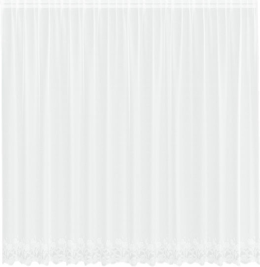 vidaXL Κουρτίνα με Τρέσα Λευκή 220x400εκ.