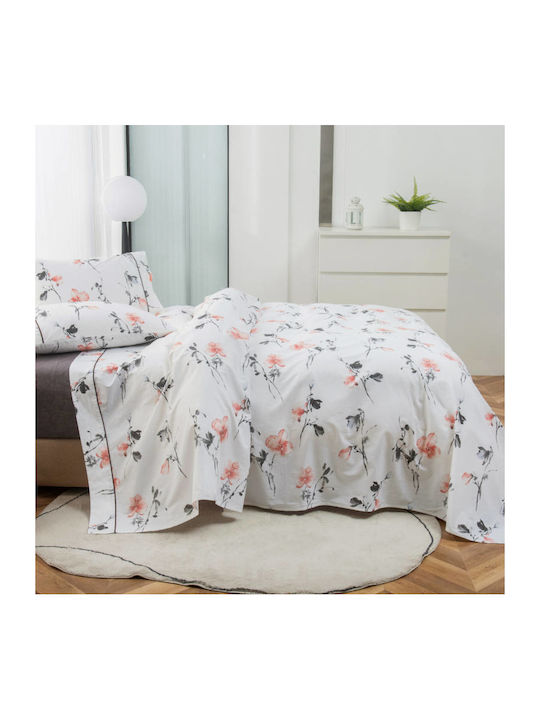 Liolios Home Σετ Σεντόνια Υπέρδιπλα 245x270εκ. Γκρι (4τμχ)