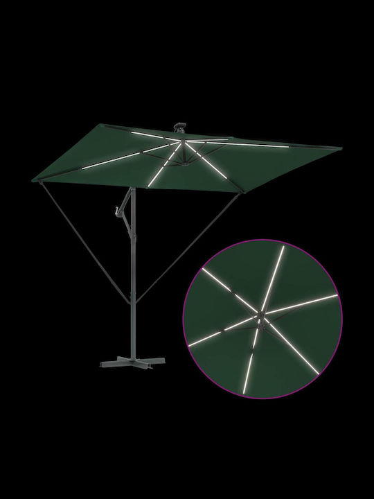 Umbrelă Suspendată Metalică Verde 2.94x2xÎnălțime2.54m