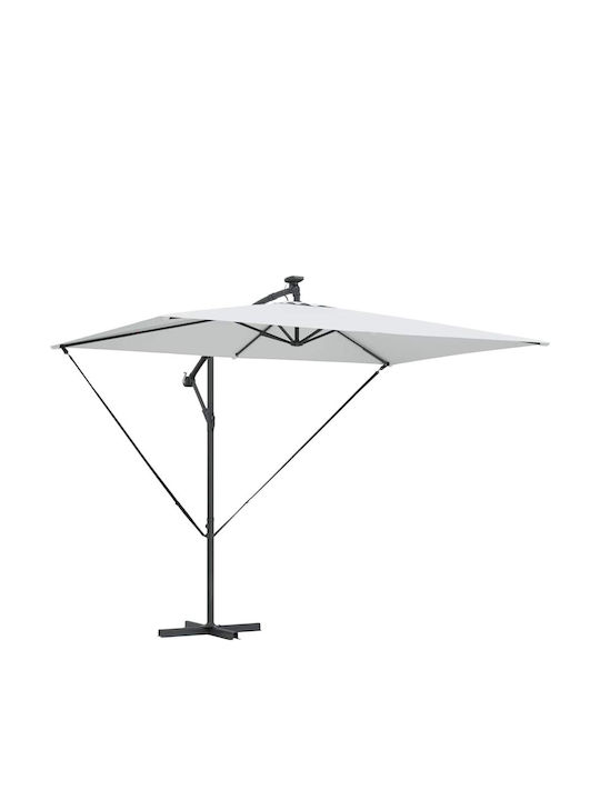 Hanging Metal Beige Parasol 2.94x2xH2.54m