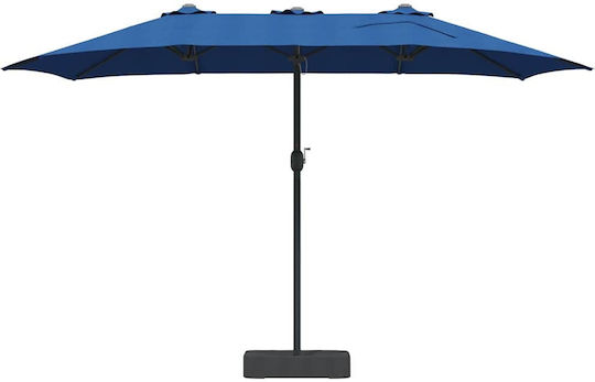 Aluminum Garden Parasol Blue 3.85x2.09xHeight 2.44m
